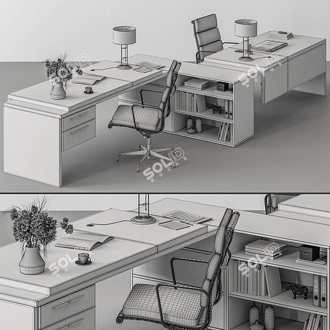  Workspace Essentials Furniture Bundle 3D model image 5