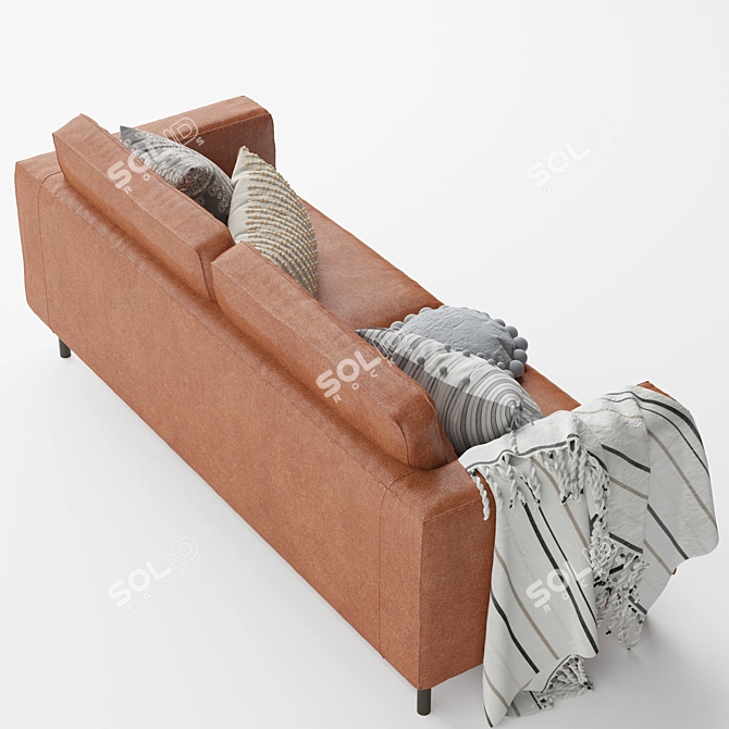 Stylish MOOS Studio 3-Seater Sofa 3D model image 6