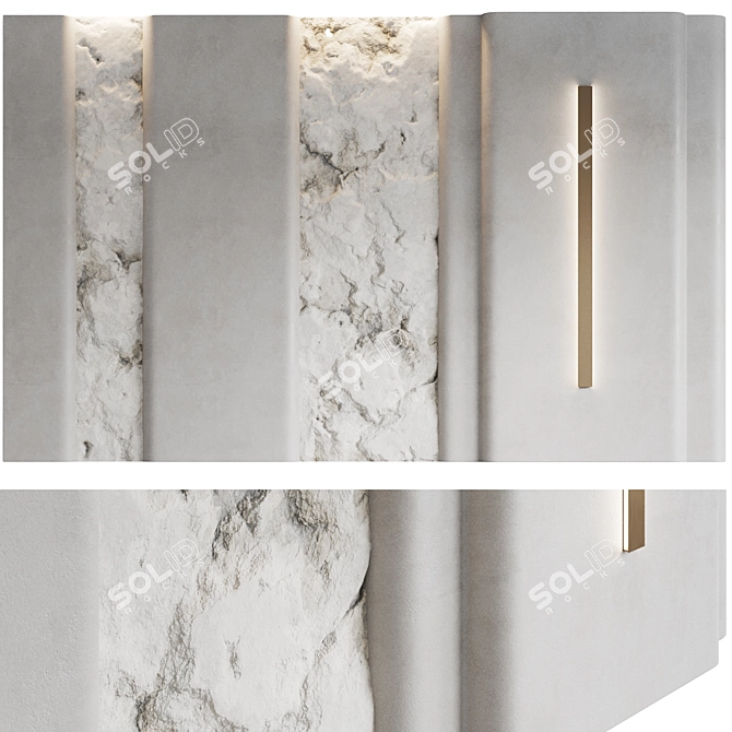 Monolithic Wall Panel Kit 3D model image 1