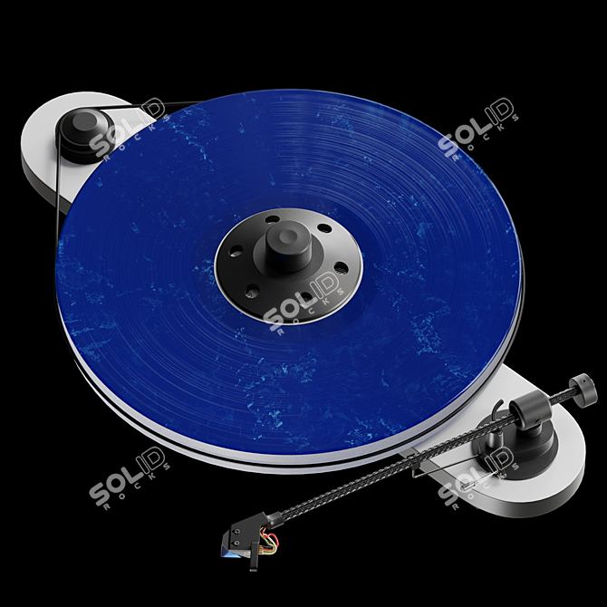 Sleek Pro-Ject Elemental Turntable 3D model image 1