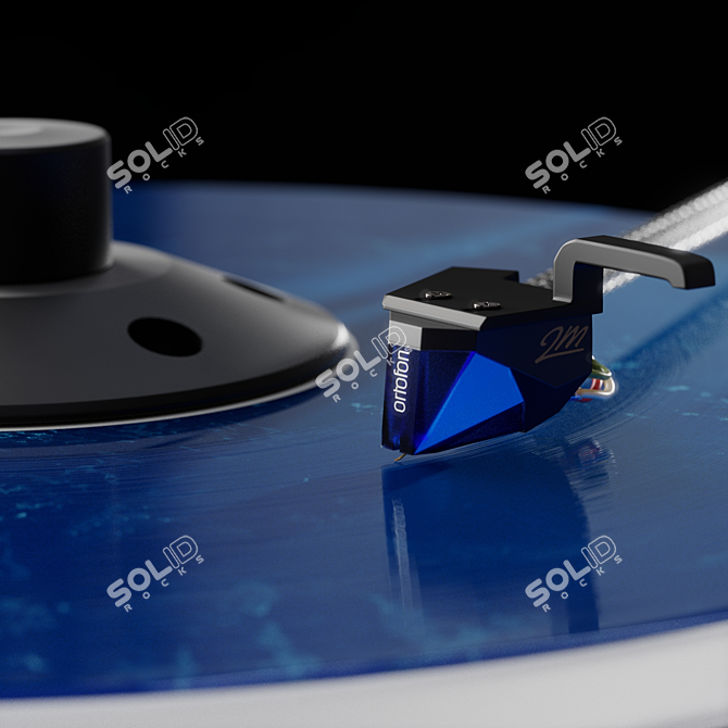 Sleek Pro-Ject Elemental Turntable 3D model image 4