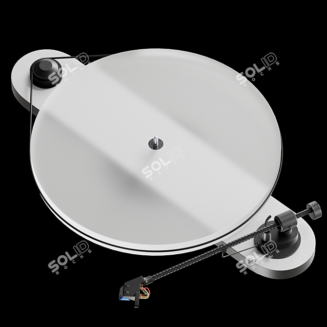 Sleek Pro-Ject Elemental Turntable 3D model image 5