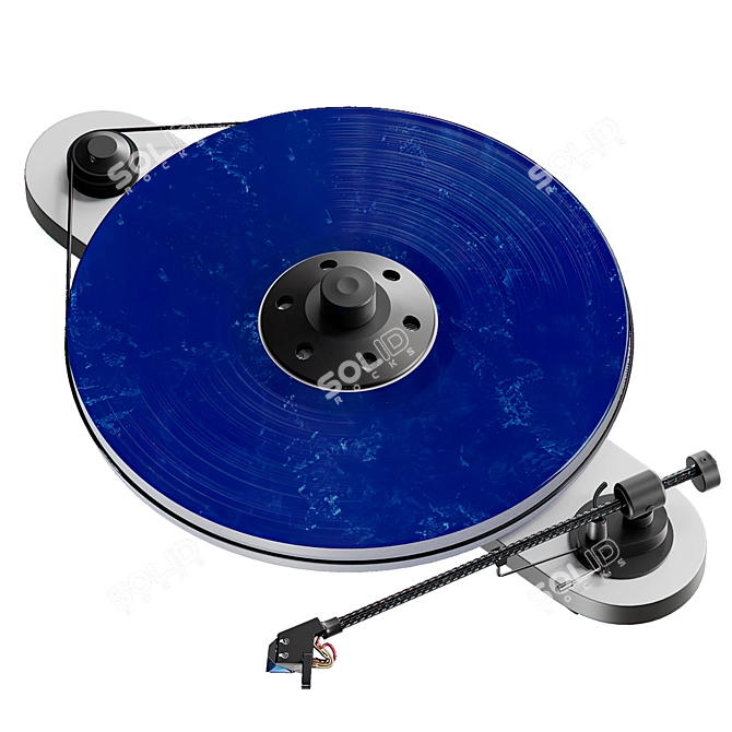 Sleek Pro-Ject Elemental Turntable 3D model image 7