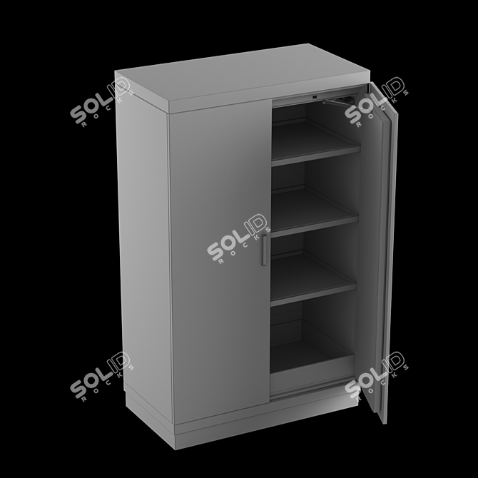 Safety Underbench Storage Cabinet 3D model image 4