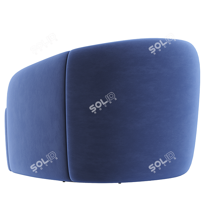 Elegant Gwyneth Blush Chair 3D model image 4