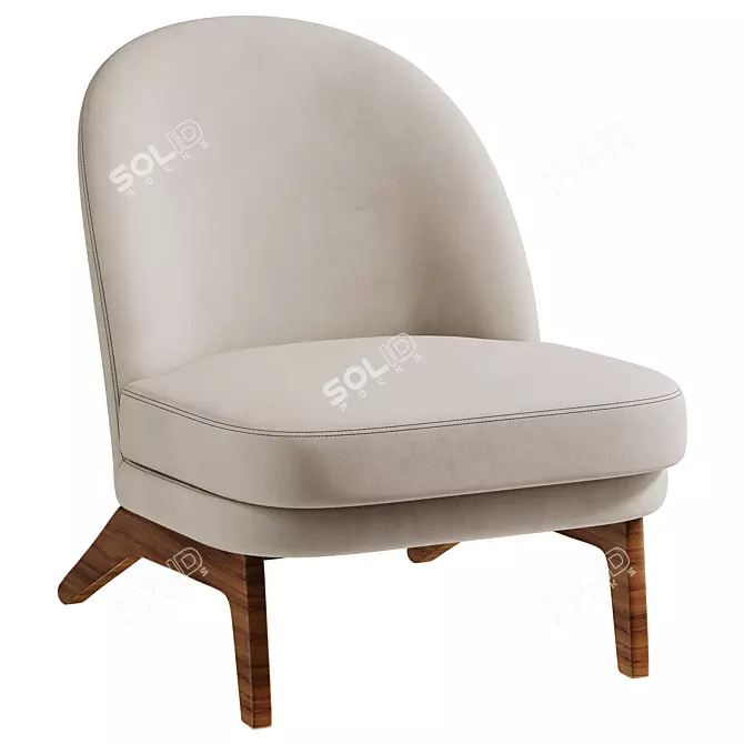 Modern Pyle Armchair: 3D Model 3D model image 2