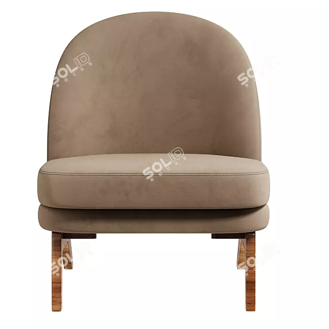 Modern Pyle Armchair: 3D Model 3D model image 3