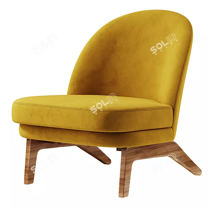 Modern Pyle Armchair: 3D Model 3D model image 5
