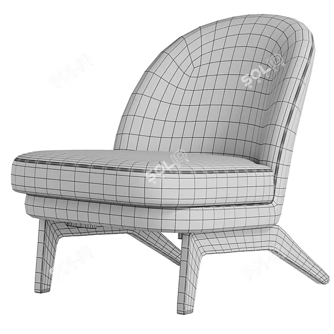 Modern Pyle Armchair: 3D Model 3D model image 6