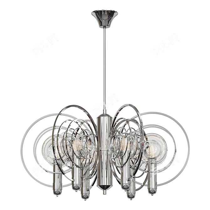 Stilkronen 1970s Lens Chandelier 3D model image 1