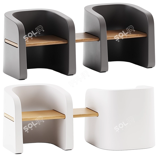 Sculpt Mesh Control Talea Bench 3D model image 1