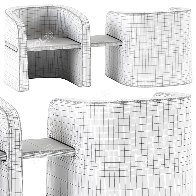 Sculpt Mesh Control Talea Bench 3D model image 4