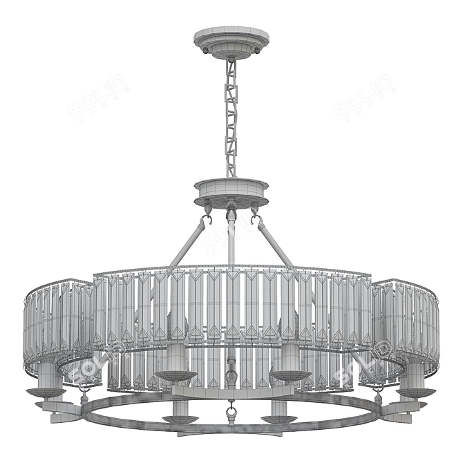 Orbital Glow Pendant Light 3D model image 1