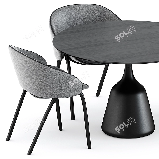  Modern Dining Set Wendelbo 3D model image 2