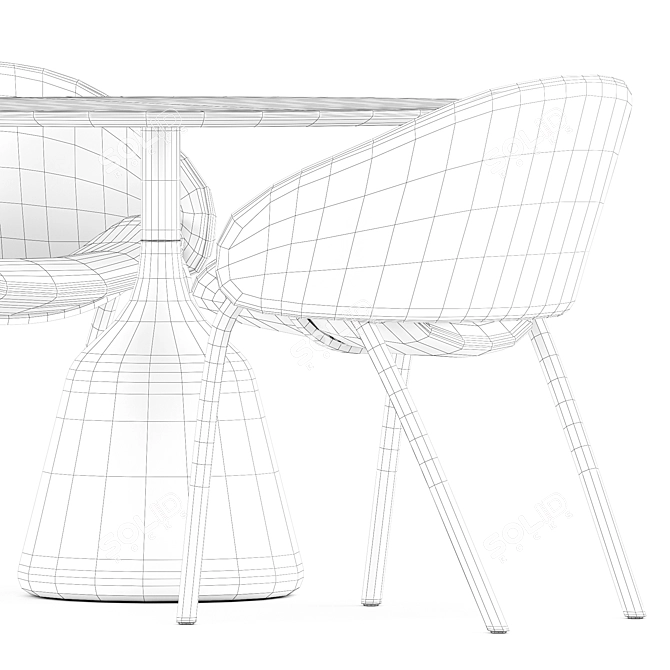  Modern Dining Set Wendelbo 3D model image 5