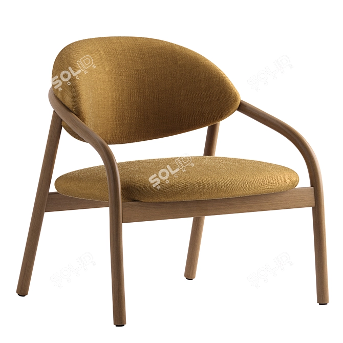 Modern Ash Armchair ELIA PL01 3D model image 1