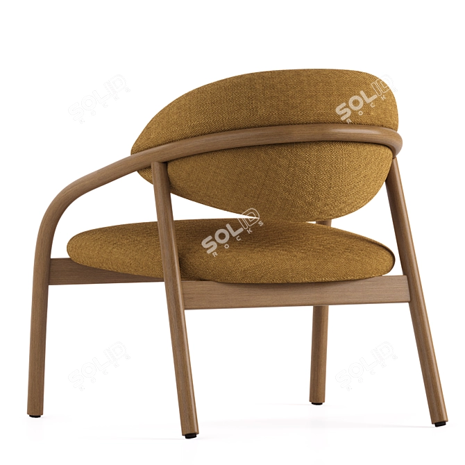 Modern Ash Armchair ELIA PL01 3D model image 2