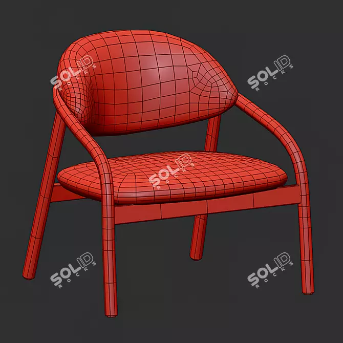 Modern Ash Armchair ELIA PL01 3D model image 4