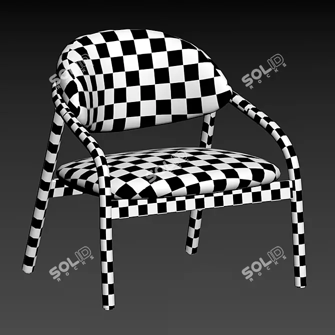 Modern Ash Armchair ELIA PL01 3D model image 5