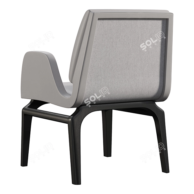 Modern Era Dining Chair with Arms 3D model image 3