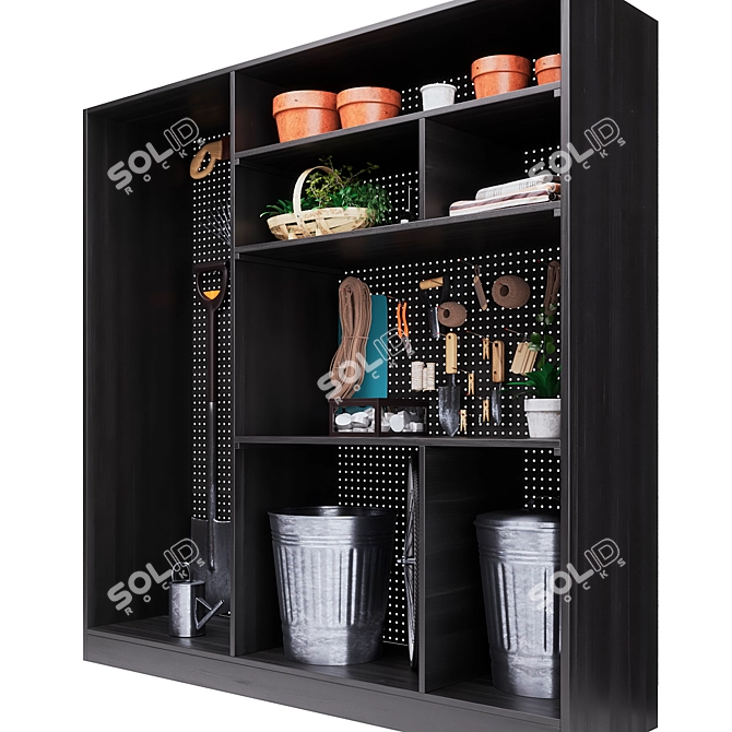 Garden Tool Storage Solution 3D model image 6