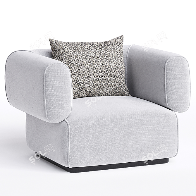 Lebom HUG Armchair: Stylish Comfort 3D model image 1