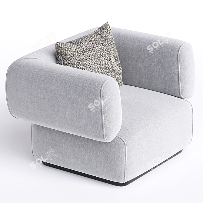 Lebom HUG Armchair: Stylish Comfort 3D model image 2