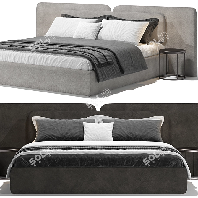 Sleek 2013 Angelo Bed Frame 3D model image 3