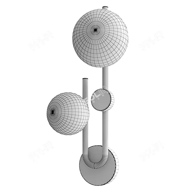 Elegant Favourite Soffiato Wall Light 3D model image 2