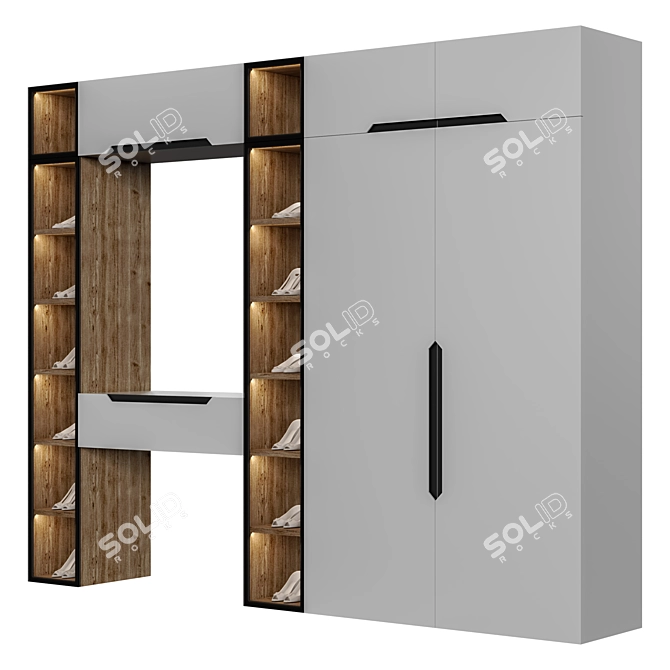 Hallway Display Cabinet Attik 3D model image 2