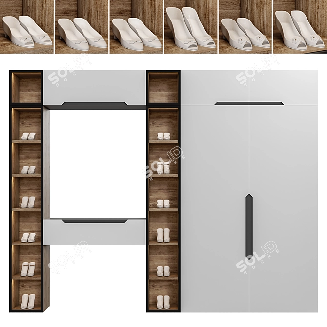 Hallway Display Cabinet Attik 3D model image 3