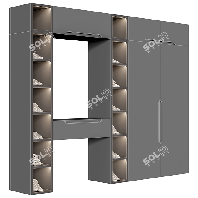 Hallway Display Cabinet Attik 3D model image 4