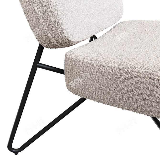 Vintage Boucle Armchair Watford 3D model image 3