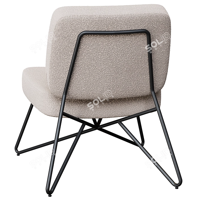 Vintage Boucle Armchair Watford 3D model image 6