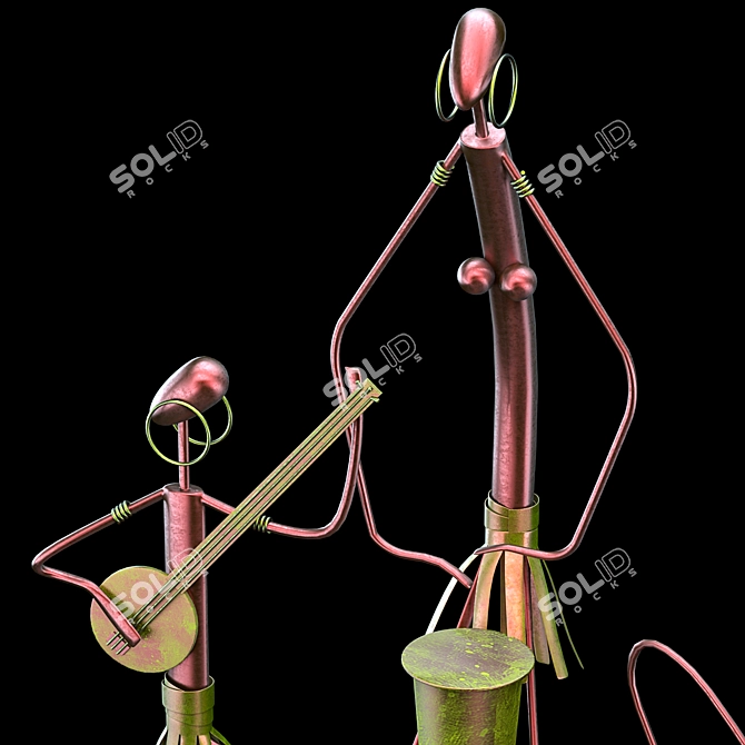 Musical Statue Sculpture 3D Model 3D model image 3