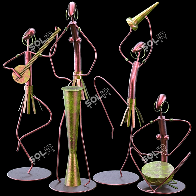 Musical Statue Sculpture 3D Model 3D model image 6