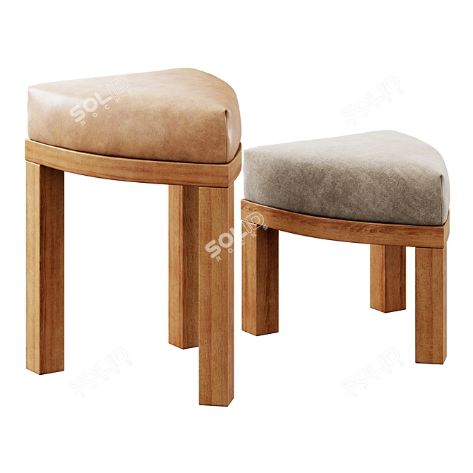 Geometric Ottoman Nestroots 3D Model 3D model image 1