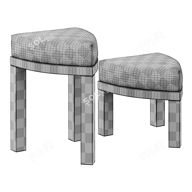Geometric Ottoman Nestroots 3D Model 3D model image 3
