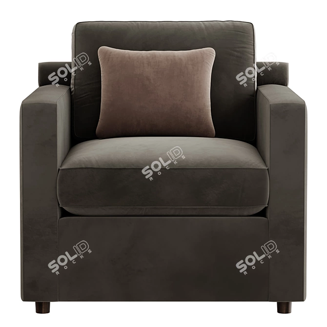 Barrett II Track Arm Chair 3D model image 2