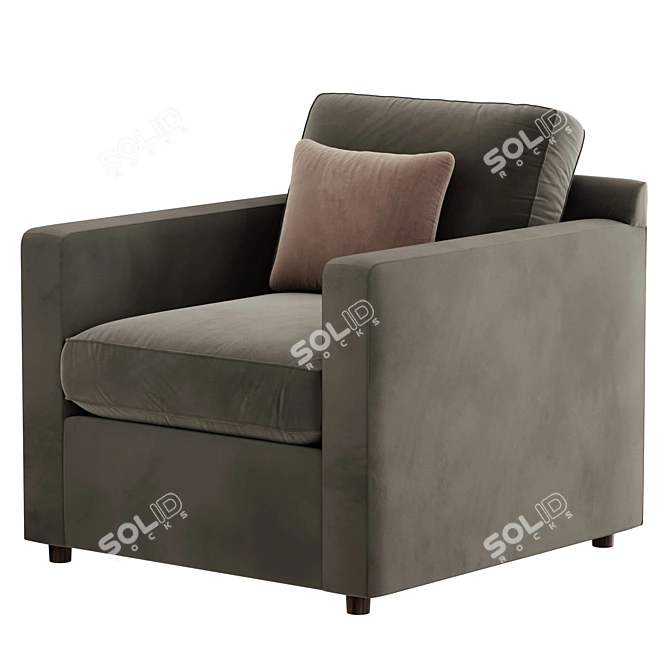 Barrett II Track Arm Chair 3D model image 3