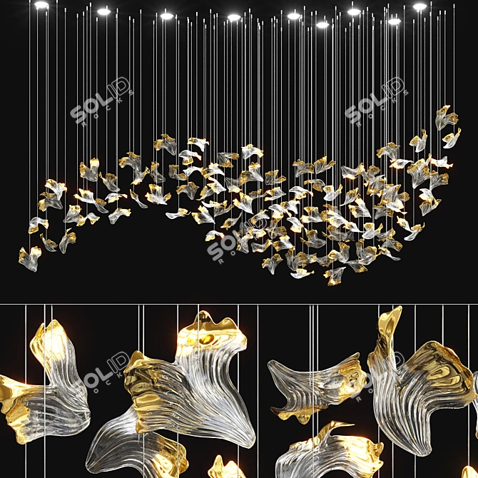 Icy Elegance Chandelier - Sans Souci 3D model image 1