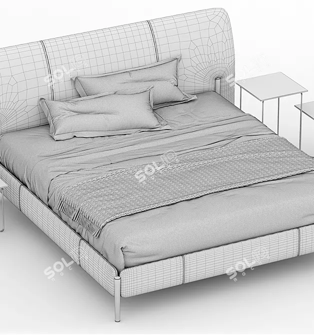 Title: Elegant Molteni Beds - NICK 3D model image 5
