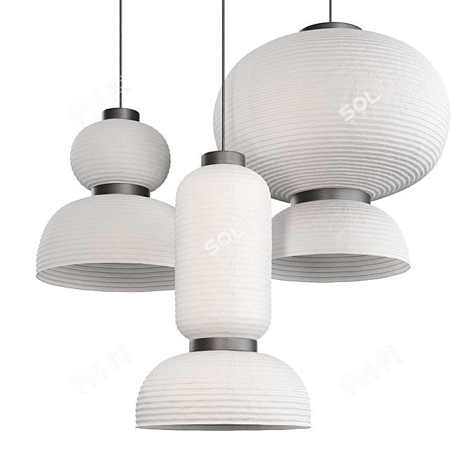 Formakami Paper Pendant Lighting Fixture 3D model image 2