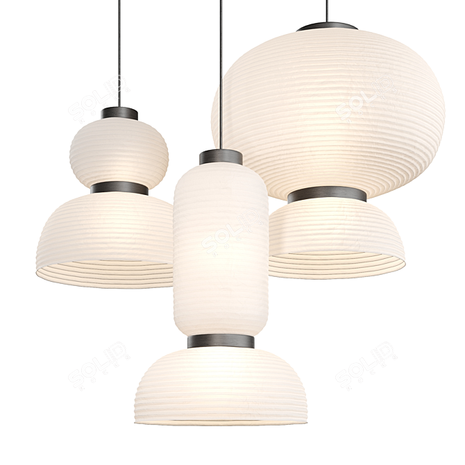 Formakami Paper Pendant Lighting Fixture 3D model image 5