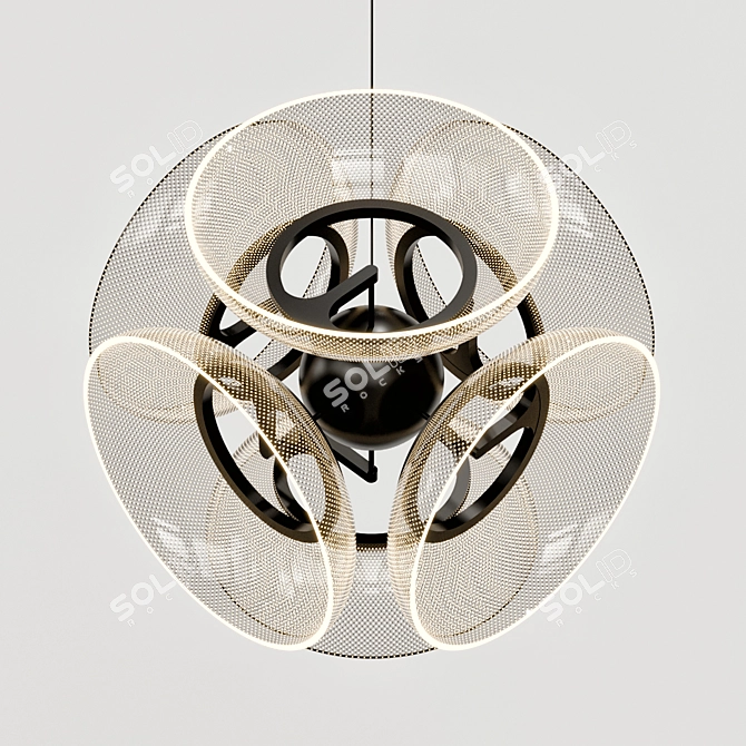 Modern Pendant Light Fixture 3D model image 1