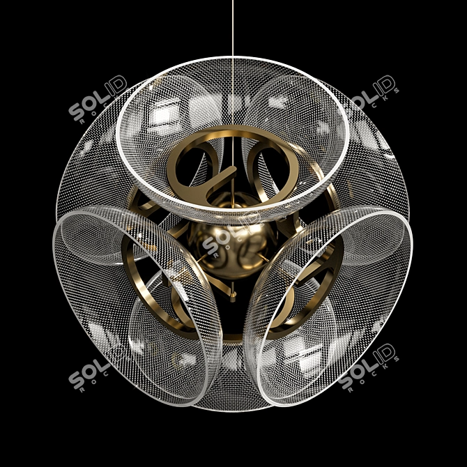Modern Pendant Light Fixture 3D model image 4