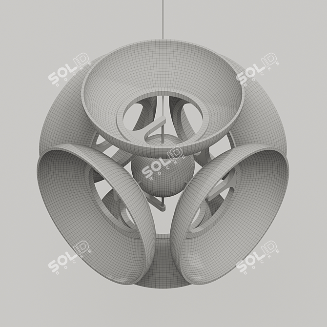 Modern Pendant Light Fixture 3D model image 7