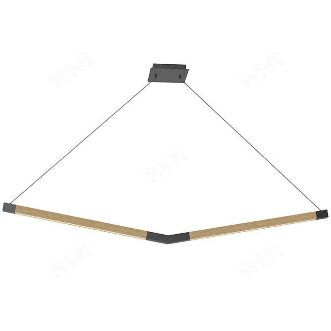 Geometric Arch Pendant Light 3D model image 2