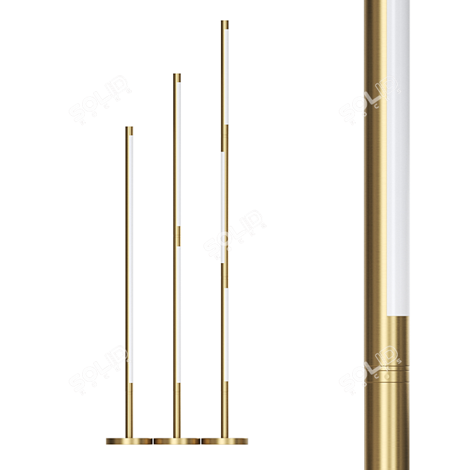 Vertical LED Floor Lamp "SEAM 3D model image 1