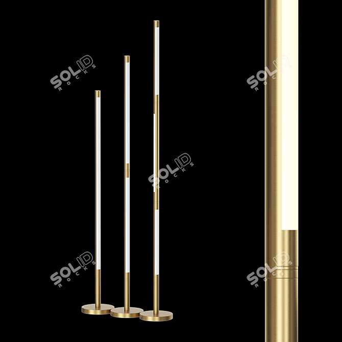 Vertical LED Floor Lamp "SEAM 3D model image 2